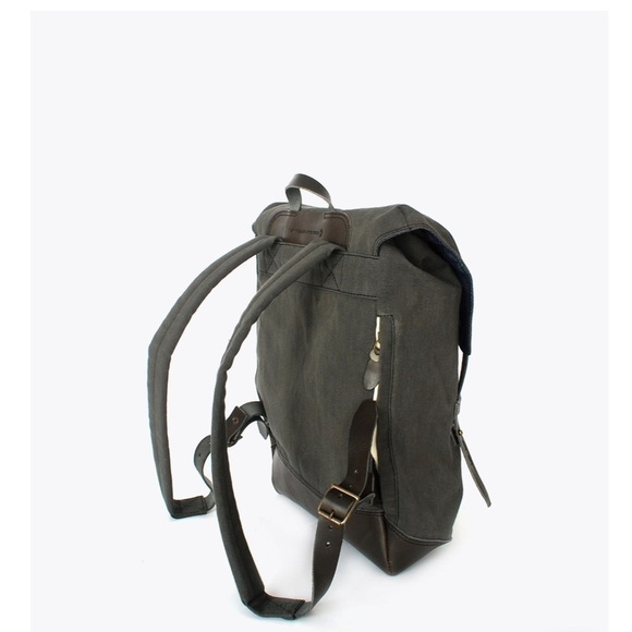 Ideal & Co. Arrimal Canvas & Leather Travel Backpack Made in Portugal NWT - Picture 3 of 8